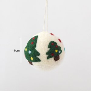 Vente en gros d'ornements de Noël faits à la main en feutre : boules, bonnets de neige, rennes, pendentifs pour sapin de Noël, décorations de fête de fin d'année - Product Image 5