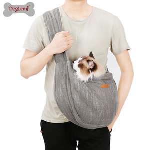 Tas perjalanan anjing bebas genggam pembawa hewan peliharaan kasual dengan kanvas nilon cetak untuk kucing dan hewan kecil - Product Image 3