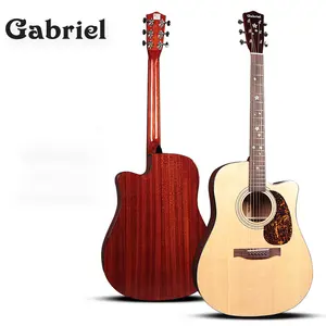 Bajo Precio fabrica venta directa de servicio de OEM acústico barato hecho a mano guitarras 41 pulgadas guitarras acústicas para la venta al por mayor