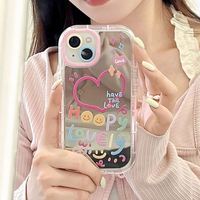 Coques de téléphone portable antichoc en TPU de luxe, style Ins, mignonnes, colorées, avec motifs de dessins, pour iPhone 11-15 Pro Max