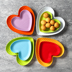 Vaisselle spéciale de la boutique de desserts Xiangyuan Meimei : Assiettes imitation porcelaine pour frites, assiettes pour snacks frits, smoothies glacés - Product Image 3