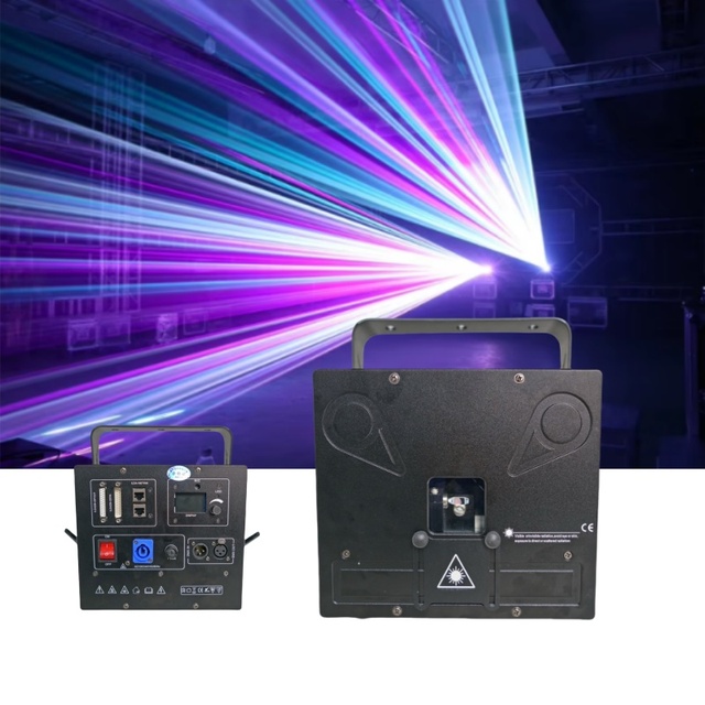 Decorations Machine Display 15W Rgb Full Color Projector Animated Beam Laser Light for Wedding Lighting