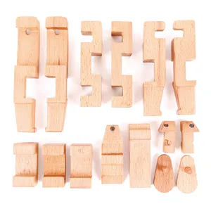 High Quality Solid Beech Puzzle Building Block Educational Toys Craft Gift For Children And Adult