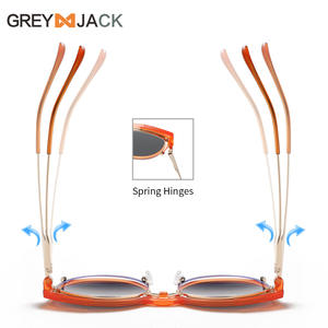 Gafas de Sol Magnéticas Grises con Clip, Montura de Acero Inoxidable, Lentes Polarizadas TAC, Estilo Ojo de Gato, Unisex, con Espejo - Product Image 5