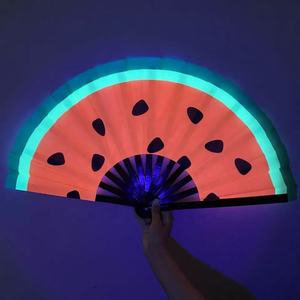 2023 nuevo estilo al por mayor logotipo impreso personalizado plegable UV ventilador de mano de bambú y tela para regalos de negocios - Product Image 5