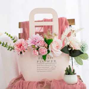 Bolsas de Papel Kraft para Empaque de Flores, con Asas de 150g, Impresas con Logotipo Personalizado, Reciclables, para Bodas, Venta al por Mayor - Product Image 3