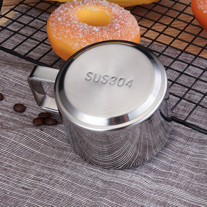Stainless Steel Coffee <b>Mug</b> 304 <b>Double</b> <b>Wall</b> Insulated With Handle For Children Home Use - Product Image 1