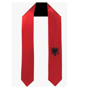 ビンテージアルバニアアルバニアイーグルフラッグユニセックス卒業ストール鉛筆型ショールラップ大学院のスカーフ - Product Image 2