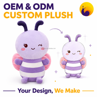 Vente en gros de jouets en peluche personnalisés avec logo OEM, super doux, fabriqués en usine, adorables peluches moelleuses, poupées, mascotte personnalisée