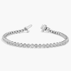 Pulsera de tenis de cuatro puntas OEM ODM personalizada de oro macizo de 14K/18K/22K con diamantes cultivados en laboratorio de lujo - Product Image 2