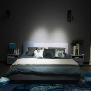 Set Tempat Tidur Kayu/Kamar Tidur Desain Modern Furnitur Ukuran King/Furnitur Kamar Tidur Dubai