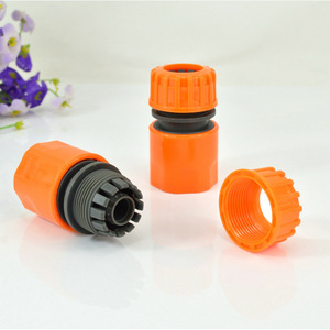 Huabangshi Orange Plastic Pipe Connector 12mm Locking Type Coupling For <b>Water</b> Pipe Joint Garden Hose Fitting - Product Image 2