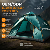 Tente de camping pliante automatique à ouverture rapide pour 3-4 personnes, résistante à l'eau, quatre saisons, Oxford, très vendue