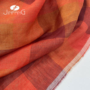 Tissu en lin coloré français, teint en fil, doux et respirant, 100 % lin à carreaux gingham pour vêtements, robes et pantalons - Product Image 2