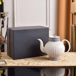 Service à thé de luxe élégant en porcelaine fine avec bordure dorée, idéal pour le café filtre artisanal – Vente en gros usine - Product Image 4