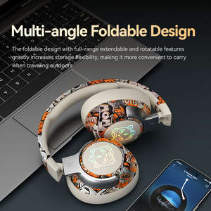 Tai nghe không dây Soyto T12 gấp gọn, đèn RGB, họa tiết graffiti, <span class=keywords><strong>Bluetooth</strong></span> 5.4, có micro, âm thanh nổi - Product Image 5