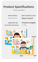 Libro de Actividades de Papel para Niños con Impresión Personalizada, Papel para Manualidades, Aprende a Cortar Líneas, Kit de Práctica de Tijeras de Seguridad para Preescolar