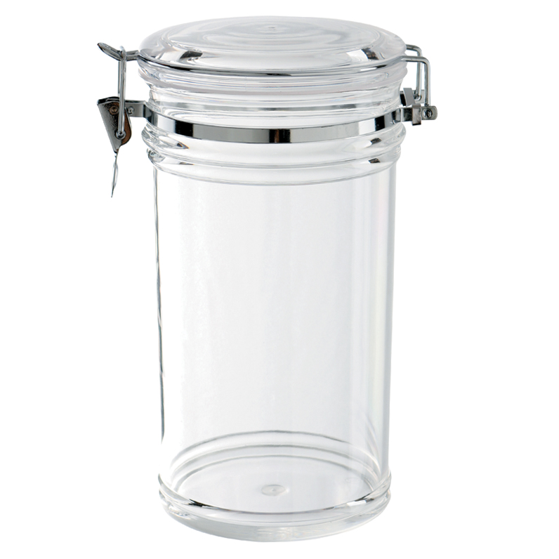 Tall Dry Fruit Candy Cookie Jar Transparent Mason Jar Plastic 2.3L Locked Lid Acrylic Canister