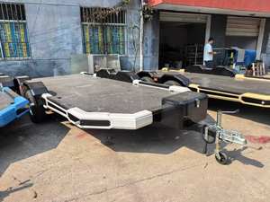 OT-Sell utilisé Ozmatix <span class=keywords><strong>1</strong></span> essieux 2.5-3 tonne en aluminium/alliage bas lit semi-<span class=keywords><strong>remorque</strong></span> avec pneus 12r22.5 pour l'équipement lourd - Product Image 3