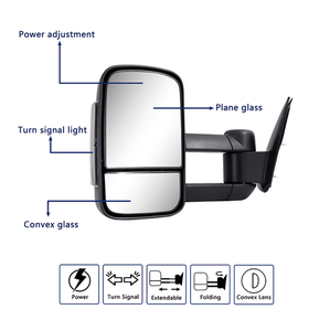 Nouvelles Miroirs Latéraux XMAXVISION pour Voiture, Miroirs de Remorquage pour HILUX Juillet 2015-2025 N80/REVO/GUN, Électriques, Noir Fumé, avec Clignotants - Product Image 2