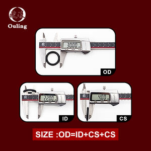 FKM уплотнительное кольцо толщиной cs2.4 мм, черные флуоровые Уплотнители для шайб FPM резиновые уплотнительные кольца в наличии OD6/7/8/9/10/11/12/13/14/15 мм - Product Image 2