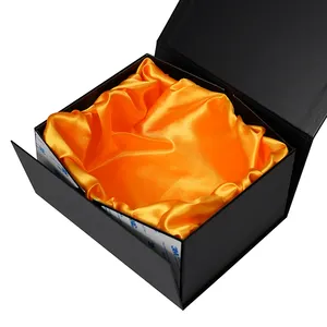 मानव बालों के लिए थोक लक्जरी हेयर विग पैकेजिंग ब्लैक बॉक्स क्लोजर चुंबकीय उपहार बॉक्स पैकेज