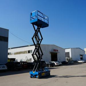Лучшая цена! 10-метровый гидравлический ножничный подъемник с грузоподъемностью 200 кг, передвижная рабочая платформа. - Product Image 5