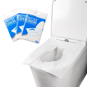 Hygienic Travel Pack Einweg-WC-Sitz bezug Papier Spülbare Einweg-Toiletten sitzbezüge Papier