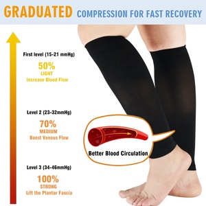 Bê Hỗ trợ nén nẹp với dày Nylon/Spandex chất liệu cho cơ bắp căng thẳng/bong gân Pain Relief bảo vệ cơ bản - Product Image 5