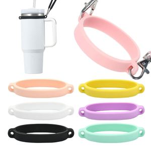 Anneau de fixation en silicone pour gobelet, Anneau de suspension pour gobelet avec cordon, Anneau en silicone élastique, Anneau de poignée portable - Product Image 4