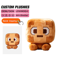 Peluches personnalisées en coton PP brodé, conformes aux normes ASTM et CPC, accessoires de jeu Pixel, mascotte en peluche, jouets en peluche