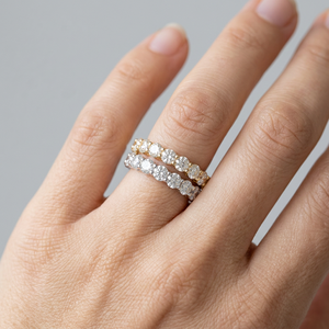Starsgem Diamante Band Fine Jewelry <b>Man</b> Made Diamant Wedding <b>ring</b> Full Entirety 10K gold Lab Grown Diamond Band <b>Rings</b> - Product Image 4