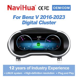 Navihua LCD <b>Digital</b> Cluster Auto Gauge Virtual Cockpit <b>Speedometer</b> LCD Dashboard Instrument Carplay <b>for</b> Benz V Class 2016-2023 - Product Image 3