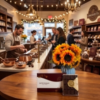 Boîte de Truffes au Chocolat Assorties pour Anniversaire, Cadeau Gourmand pour Femmes et Hommes, Panier Cadeau Alimentaire, Bonbons Crémeux au Ganache au Lait