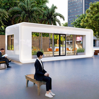 Mini-maison capsule mobile moderne de luxe en alliage d'aluminium respirant pour bureau extérieur ou studio