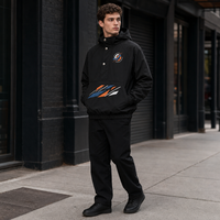 Blouson Bomber Unisexe Sportif Slim à Col Montant et Capuche, Style Européen et Américain, Imperméable, Printemps, 5000