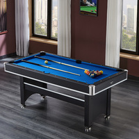 Table de billard en bois de 6 pieds avec accessoires complets, tapis vert, table de jeu d'intérieur, divertissement personnalisé à domicile