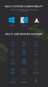 محطة إرساء ثلاثية الوظائف مع شاشة عرض, 14 في 1 USB 3.1 نوع C HUB محطة تثبيت ثلاثية مع مخرج فيديو 4K 30Hz - Product Image 5