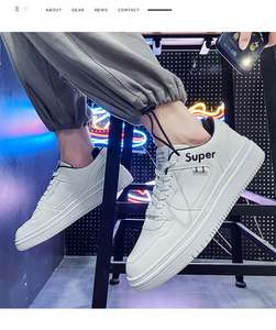 Calzado Casual Versátil para Hombre, Blanco Básico, Transpirable, Estilo Moderno con Forro de Malla Suave para Chico - Product Image 4