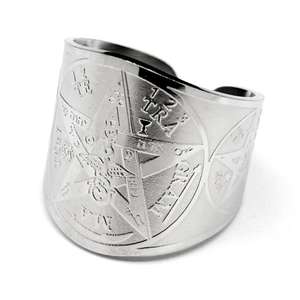 Anillo de Compromiso Estilo Punk Vintage, <span class=keywords><strong>Amuleto</strong></span> con Sello de los 7 Arcángeles, Protección, Cubo de Metatrón, Símbolo de Lilith, Secretos <span class=keywords><strong>del</strong></span> <span class=keywords><strong>Rey</strong></span> - Product Image 3