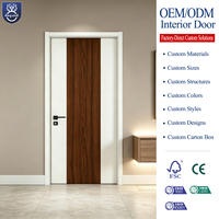 Puertas Interiores Elegantes y Modernas de MDF y PVC con Marco para Habitaciones Modernas