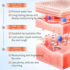 Baume à lèvres exfoliant bio en cristal, soin hydratant pour les lèvres, marque privée SENANA, OEM ODM - Product Image 2