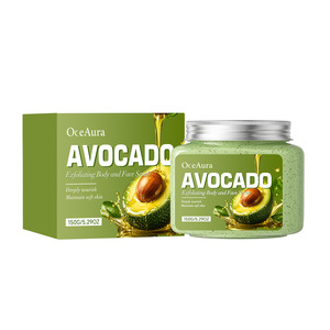 Exfoliante Facial y Corporal OCEAURA de Aguacate, Rosa y Aloe Vera para Limpieza <span class=keywords><strong>Profunda</strong></span>, 150g - Product Image 1