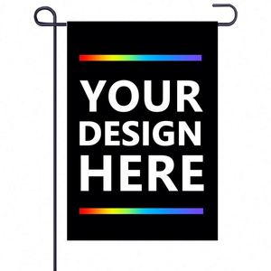 Drapeaux de jardin en tissu double face 12x18 pouces, personnalisables, anti-plis, pour extérieur, design DIY, vente en gros, prix usine chinois - Product Image 1