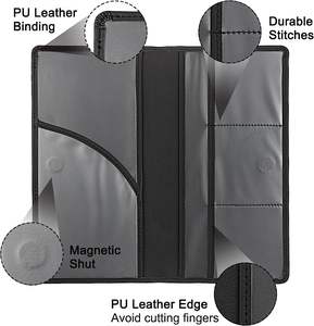 Porte-documents de voiture en cuir PU avec logo personnalisé, étanche, organiseur de documents de véhicule, portefeuille élégant - Product Image 5