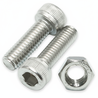 Assortiment de vis à six pans creux en acier inoxydable 304, filetage métrique M2 à M8, pour fixation de machines