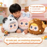 Robot AI mignon évoluant, poupée intelligente, figurine de dessin animé tendance en polaire corail, jouet de 31cm-50cm, exclusivité commerce extérieur pour bébés 0-24 mois