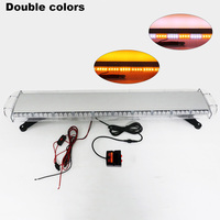 Barra de Luces de Advertencia de Emergencia BIAOCHI de Doble Color (Ámbar/Blanco) de 1.2m para Techo de Vehículo