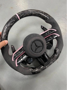 Volante Deportivo de Cuero Genuino de Primera Calidad en Oferta, Compatible con <span class=keywords><strong>Mercedes</strong></span> Benz Clase C, E, S, Línea AMG - Product Image 3