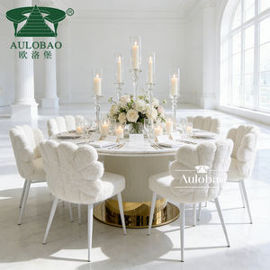 Lujosas mesas de boda con marco de acero inoxidable MDF para novia y novio - Product Image 6